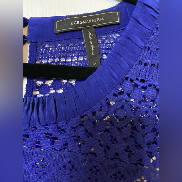 BCBG Maxazria Darlita Deep Royal Blue Lace Sheath Dress Size 10 NWOT - Picture 9 of 9